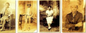 Some of Muzel's siblings, left to right Muzel's sister Mamie, brother Artis, sister Annie laura, and Muzel's son Charles who was born in 1925 and died in 1988.
