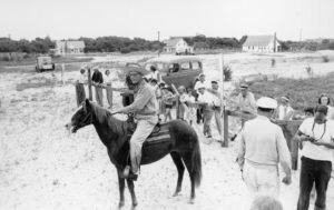 Marvin Howard astride one of the Banker Ponies, photo courtesy Mary Ruth Jones Dickson