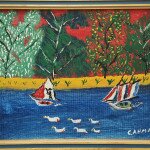 Boats and Ducks Painting by Charlie Ahman